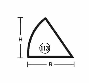 Segmentbue med radius